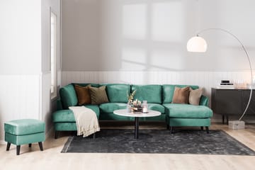 Trend 4-sits Högervänd U-formad Soffa med Divan och Schäslong i Sammet - Grön - Möbler - Soffa - Sammetssoffa