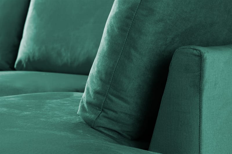 Trend 4-sits Högervänd U-formad Soffa med Divan och Schäslong i Sammet - Grön - Möbler - Soffa - Sammetssoffa