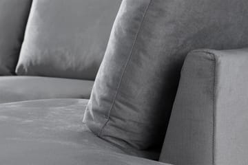 Trend 4-sits Högervänd U-formad Soffa med Divan och Schäslong i Sammet - Ljusgrå - Möbler - Soffa - Sammetssoffa