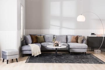 Trend 4-sits Högervänd U-formad Soffa med Divan och Schäslong i Sammet - Ljusgrå - Möbler - Soffa - Sammetssoffa