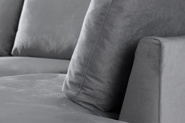 Trend 4-sits Högervänd U-formad Soffa med Divan och Schäslong i Sammet - Ljusgrå - Möbler - Soffa - Sammetssoffa