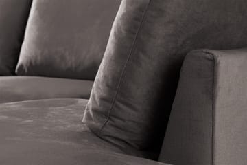 Trend 4-sits Högervänd U-formad Soffa med Divan och Schäslong i Sammet - Mörkgrå - Möbler - Soffa - Sammetssoffa