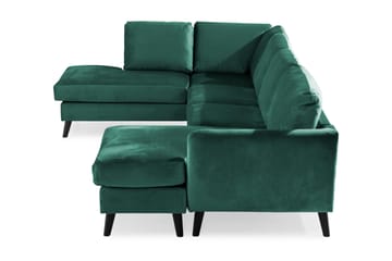 Trend 4-sits Vänstervänd U-formad Soffa med Divan och Schäslong i Sammet - Grön - Möbler - Soffa - Sammetssoffa