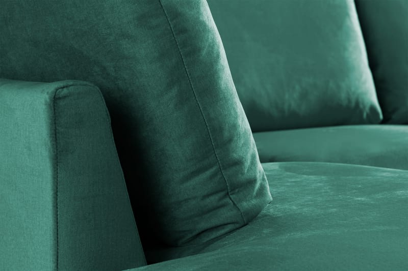 Trend 4-sits Vänstervänd U-formad Soffa med Divan och Schäslong i Sammet - Grön - Möbler - Soffa - Sammetssoffa