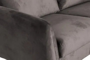 Trend 5-sits Högervänd L-formad Hörnsoffa med Divan i Sammet - Mörkgrå - Möbler - Soffa - Sammetssoffa