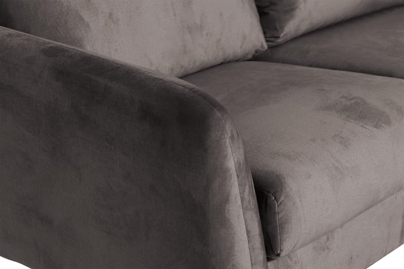 Trend 5-sits Högervänd L-formad Hörnsoffa med Divan i Sammet - Mörkgrå - Möbler - Soffa - Sammetssoffa