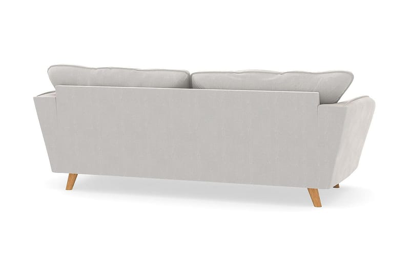 Trend Lyx 3-sits Sammetssoffa - Krämvit - Möbler - Soffa - Sammetssoffa
