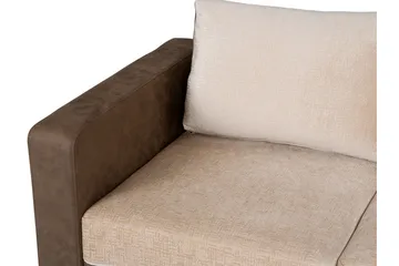 Truro Vänster L-formad Hörnsoffa med Divan i Tyg - Sandbeige - Möbler - Soffa - Sammetssoffa