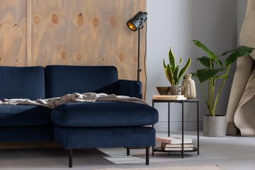 U-soffa Elion med Divan Sammet Höger - Blå - Möbler - Soffa - Sammetssoffa