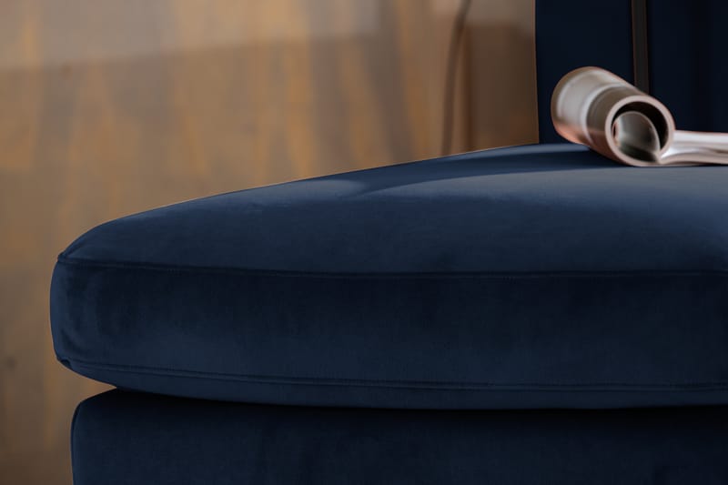 U-soffa Elion med Divan Sammet Höger - Blå - Möbler - Soffa - Sammetssoffa