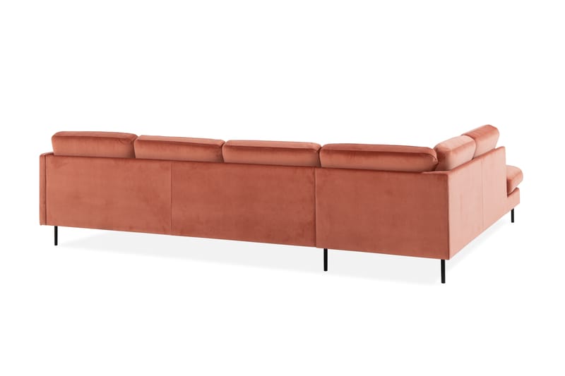 U-soffa Elion med Divan Sammet Höger - Rosa - Sammetssoffa - U-soffa