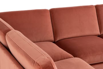 U-soffa Elion med Divan Sammet Höger - Rosa - Möbler - Soffa - Sammetssoffa