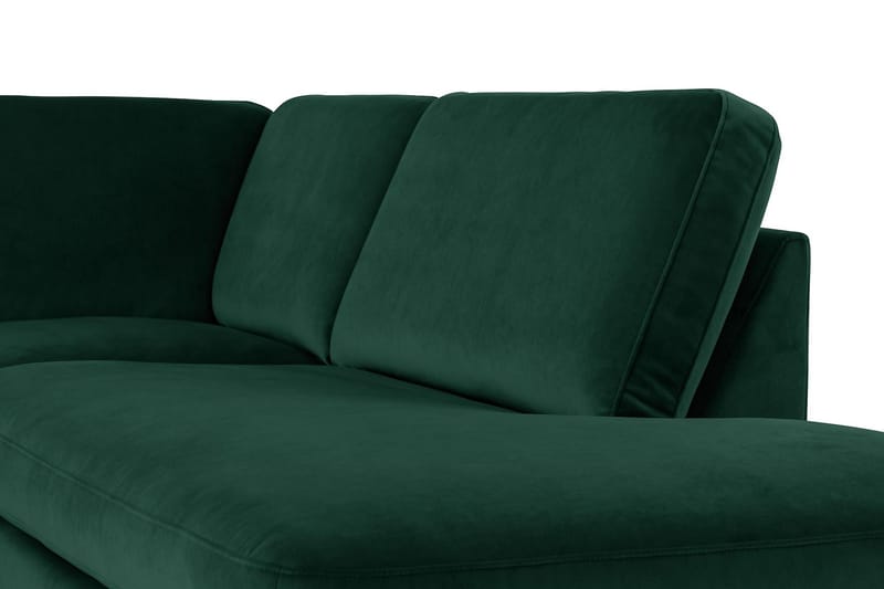 U-soffa Elion med Divan Sammet Vänster - Grön - Sammetssoffa - U-soffa