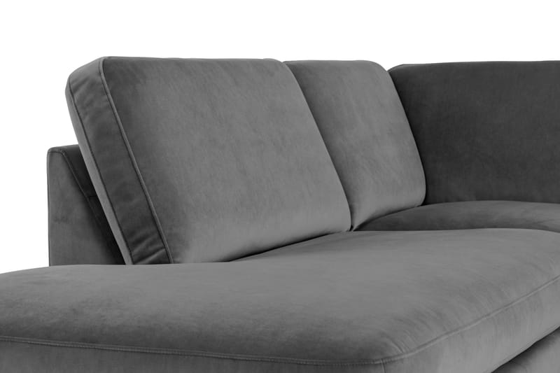 U-soffa Elion med Divan Sammet Vänster - Ljusgrå - Möbler - Soffa - Sammetssoffa