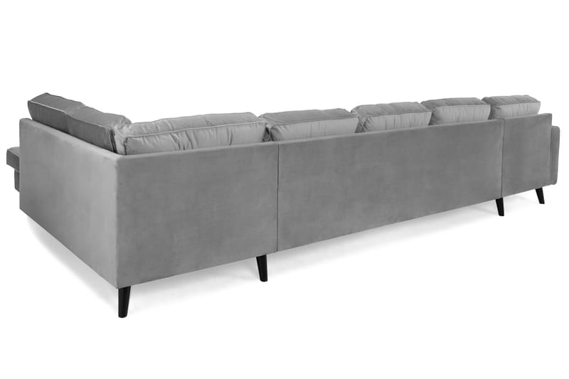 U-soffa Miller Large med Divan Vänster Sammet - Ljusgrå - Möbler - Soffa - Sammetssoffa