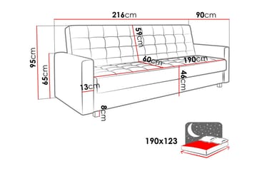 Veasna Bäddsoffa - Blå - Möbler - Soffa - Sammetssoffa