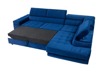 Warwick 4-sits Bäddsoffa - Svart - Möbler - Soffa - Sammetssoffa