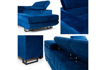 Warwick 4-sits Bäddsoffa - Svart - Möbler - Soffa - Sammetssoffa