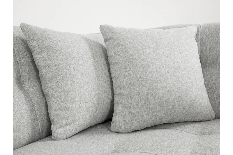 Zumar Höger U-formad Bäddsoffa 128x302 cm med Förvaring i Tyg - Grå - Möbler - Soffa - Bäddsoffa - Bäddsoffa divan