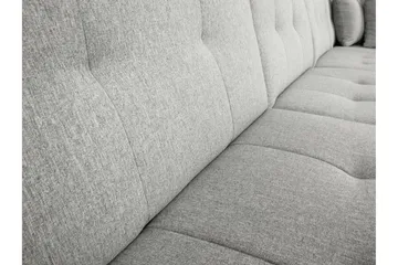 Zumar Höger U-formad Bäddsoffa 128x302 cm med Förvaring i Tyg - Grå - Möbler - Soffa - Bäddsoffa - Bäddsoffa divan