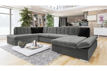 Zumar Hörnsoffa Höger - Grå - Möbler - Soffa - Sammetssoffa