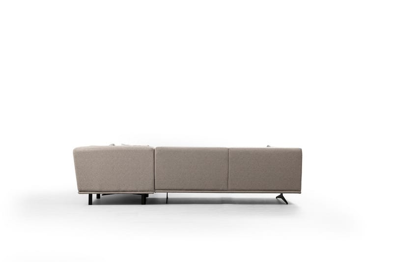 Sanroman Högervänd L-formad Schäslongsoffa 302 cm i Tyg - Ljusbrun - Möbler - Soffa - Divansoffa & schäslongsoffa
