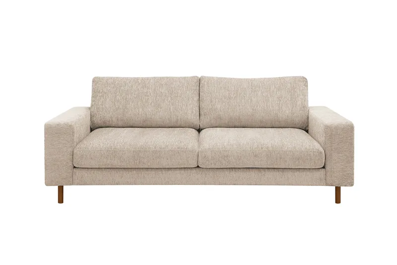 Scandi Djup 3-sits Soffa i Chenille, Beige