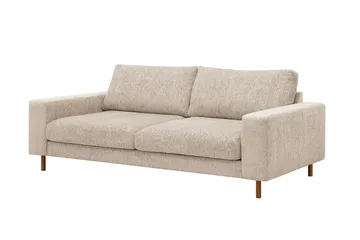 Scandi Djup 3-sits Soffa i Chenille - Beige - Möbler - Soffa - Sammetssoffa