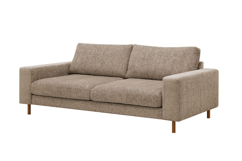 Scandi Djup 3-sits Soffa i Chenille - Brun - Möbler - Soffa - Sammetssoffa