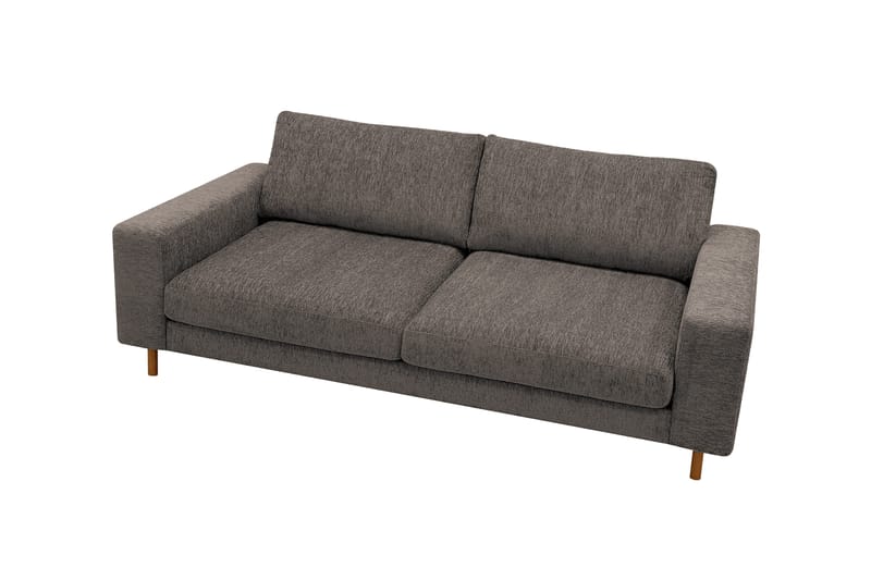 Scandi Djup 3-sits Soffa i Chenille - Grå - Möbler - Soffa - Sammetssoffa