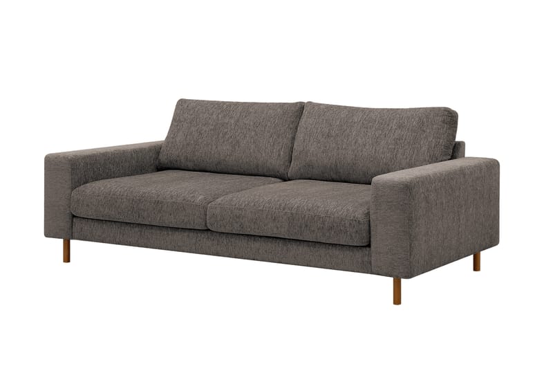 Scandi Djup 3-sits Soffa i Chenille - Grå - Möbler - Soffa - Sammetssoffa
