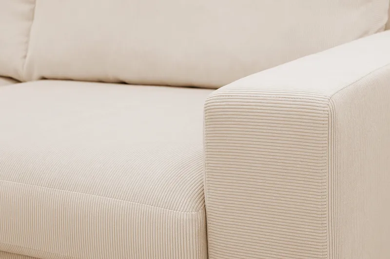 Scandi Djup 3-sits Soffa i Manchester - Beige - Möbler - Soffa - 3 sits soffa