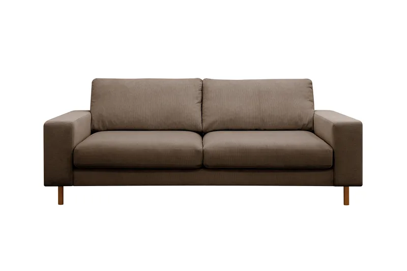 Scandi Djup 3-sits Soffa i Manchester, Brun