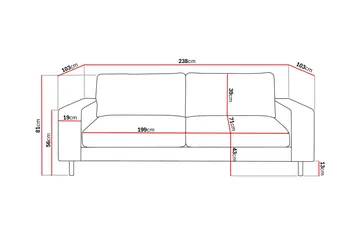 Scandi Djup 4-sits Soffa i Chenille - Grå - Möbler - Soffa - 4 sits soffa