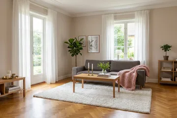 Scandi Djup 4-sits Soffa i Chenille - Grå - Möbler - Soffa - 4 sits soffa