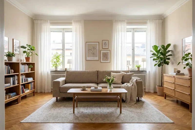 Scandi Djup 4-sits Soffa i Chenille - Mörkbeige - Möbler - Soffa - 4 sits soffa