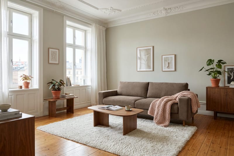 Scandi Djup 4-sits Soffa i Manchester - Brun - Möbler - Soffa - 4 sits soffa