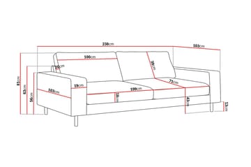 Scandi Djup 4-sits Soffa i Manchester - Brun - Möbler - Soffa - 4 sits soffa