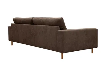 Scandi Djup 4-sits Soffa i Tyg - Mörkbrun - Möbler - Soffa - 4 sits soffa