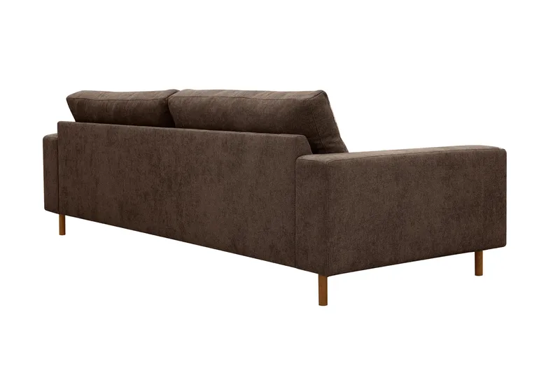 Scandi Djup 4-sits Soffa i Tyg - Mörkbrun - Möbler - Soffa - 4 sits soffa
