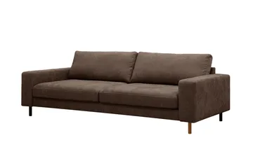 Scandi Djup 4-sits Soffa i Tyg - Mörkbrun - Möbler - Soffa - 4 sits soffa