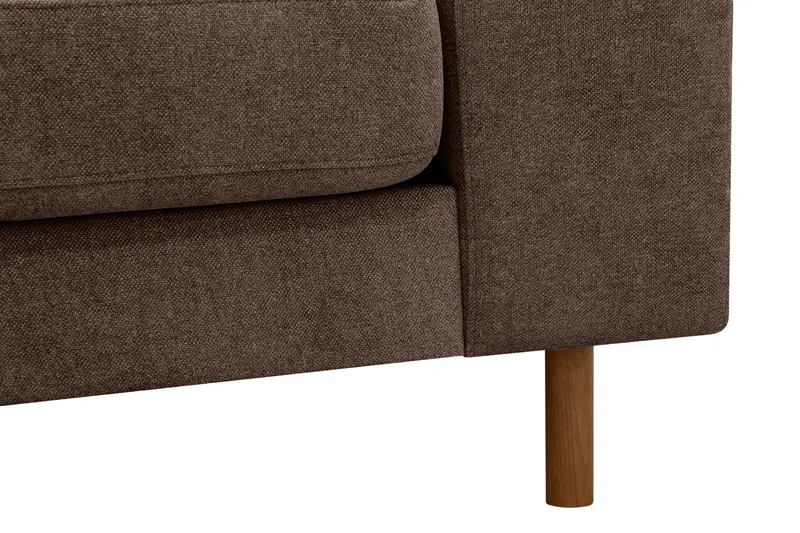 Scandi Djup 4-sits Soffa i Tyg - Mörkbrun - Möbler - Soffa - 4 sits soffa