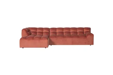 Schäslong Allure - Tvättad sammet rosa, Vänster - Möbler - Soffa - Sammetssoffa