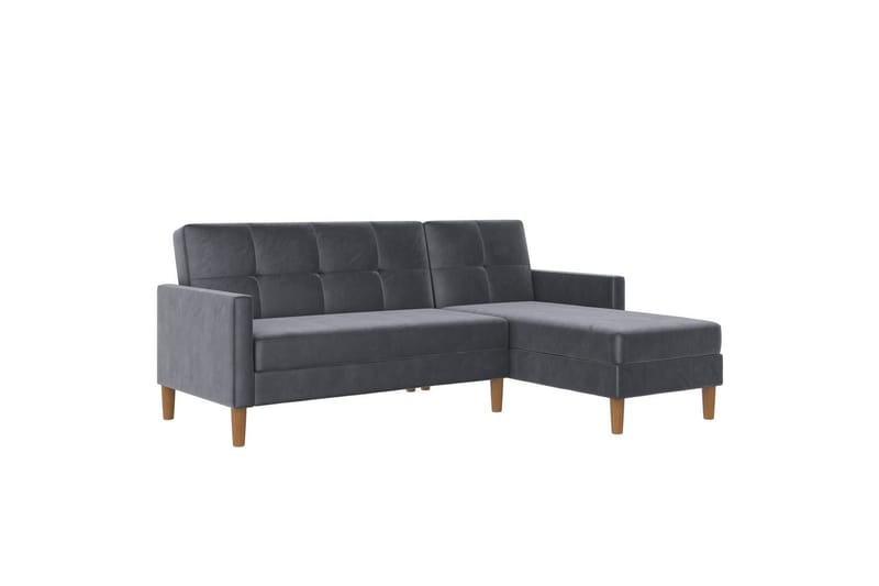 Schäslong Lilly Antracit, Sammet - Antracit, Sammet - Möbler - Soffa - Divansoffa & schäslongsoffa