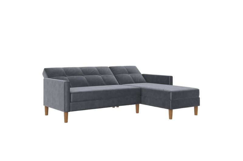 Schäslong Lilly Antracit, Sammet - Antracit, Sammet - Möbler - Soffa - Divansoffa & schäslongsoffa