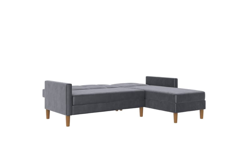 Schäslong Lilly Antracit, Sammet - Antracit, Sammet - Möbler - Soffa - Divansoffa & schäslongsoffa