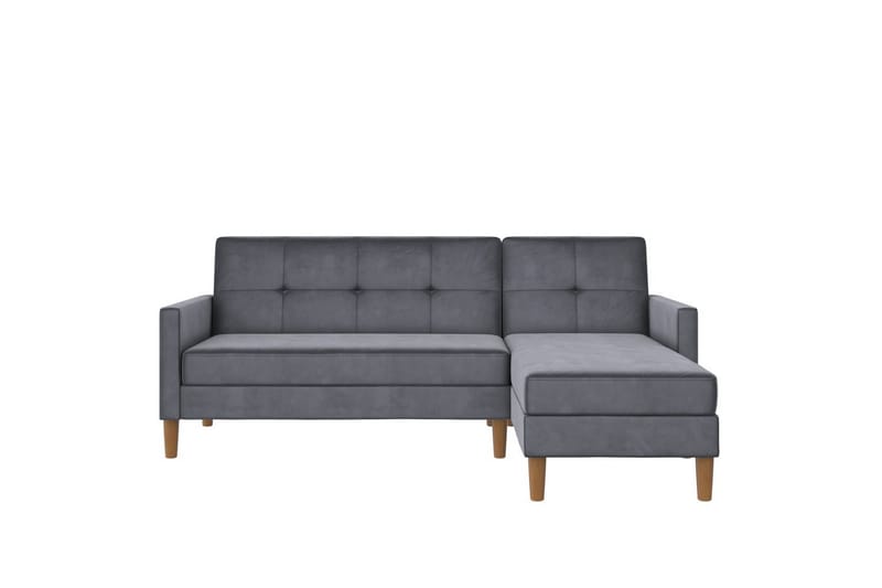 Schäslong Lilly Antracit, Sammet - Antracit, Sammet - Möbler - Soffa - Divansoffa & schäslongsoffa