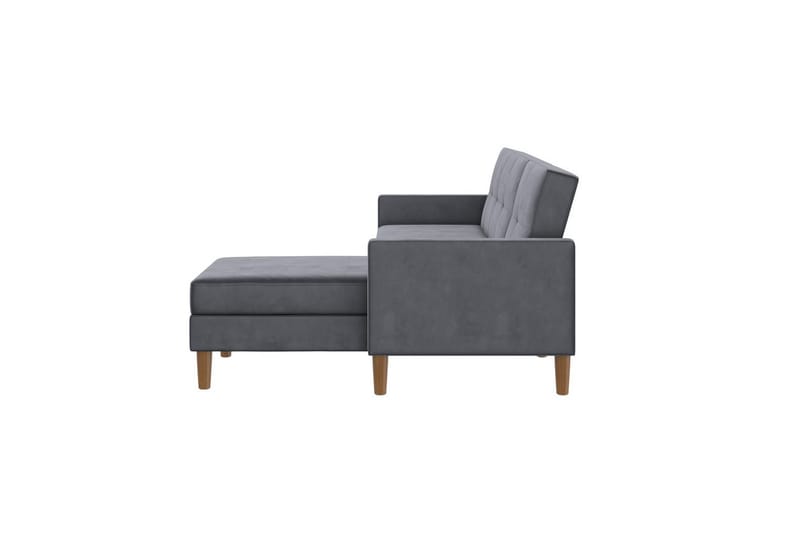 Schäslong Lilly Antracit, Sammet - Antracit, Sammet - Möbler - Soffa - Divansoffa & schäslongsoffa