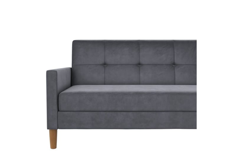 Schäslong Lilly Antracit, Sammet - Antracit, Sammet - Möbler - Soffa - Divansoffa & schäslongsoffa - 3 sits soffa med divan