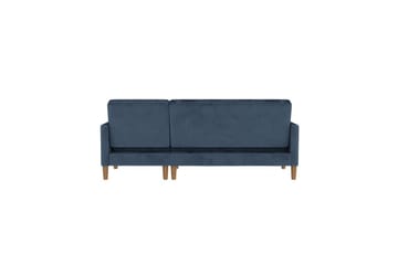 Schäslong Lilly Blå, Sammet - Blå, Sammet - Möbler - Soffa - Divansoffa & schäslongsoffa